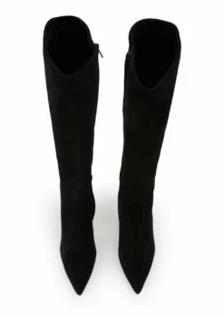 Tony Bianco New Arrivals Apollo Black Suede 10.5cm Calf Boots 8 Tony Bianco New Arrivals Apollo Black Suede 10.5cm Calf Boots