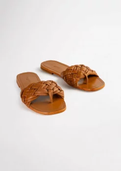 Tony Bianco Ashton Tan 1cm Flats Shoes