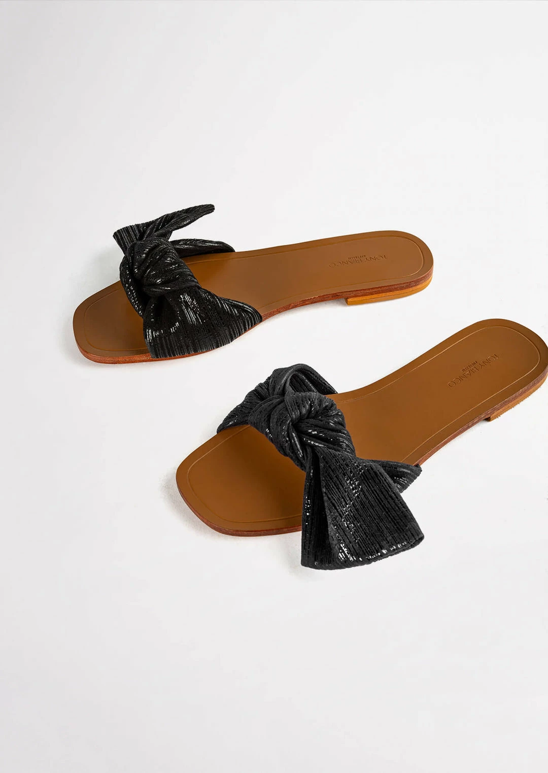 Tony Bianco Assari Black Shimmer 1cm Flats 5 Tony Bianco Assari Black Shimmer 1cm Flats