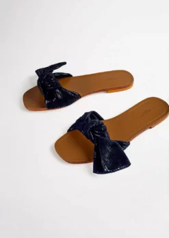 Tony Bianco Shoes Assari Navy Shimmer 1cm Flats 11 Tony Bianco Shoes Assari Navy Shimmer 1cm Flats