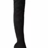 Tony Bianco Avah Black Stretch Suede 10.5cm Long Boots 2 Tony Bianco Avah Black Stretch Suede 10.5cm Long Boots