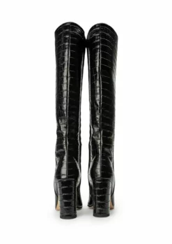 Tony Bianco Bellez Black Croc 9.5cm Calf Boots