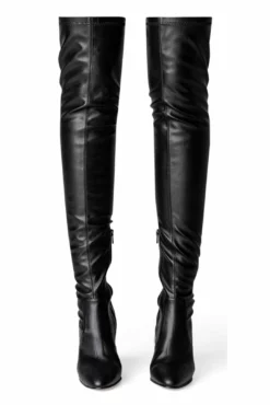 Tony Bianco Hot List Bloom Black Venezia 9.5cm Long Boots