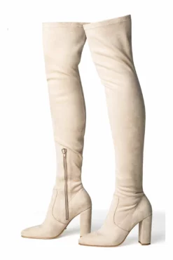 Tony Bianco Shoes Bloom Malt Stretch Suede 9.5cm Long Boots 11 Tony Bianco Shoes Bloom Malt Stretch Suede 9.5cm Long Boots
