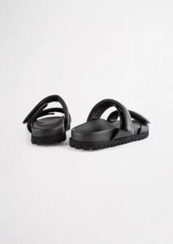 Tony Bianco Bonny Black Nappa 3cm Sandals