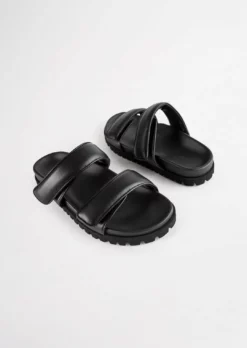 Tony Bianco Bonny Black Nappa 3cm Sandals