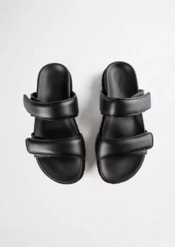 Tony Bianco Bonny Black Nappa 3cm Sandals