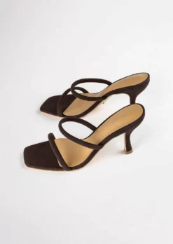 Tony Bianco Bria Chocolate Phoenix 8.5cm Heels Shoes