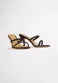 Tony Bianco Bria Chocolate Phoenix 8.5cm Heels Shoes
