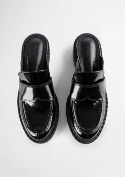 Tony Bianco Chime Black Hi Shine 4.5cm Casual Shoes