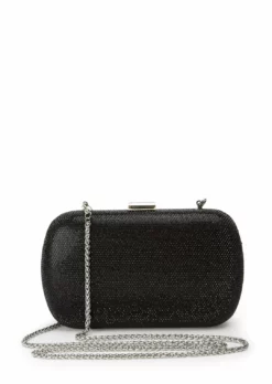 Tony Bianco Cori Black Crystal Clutch Bag