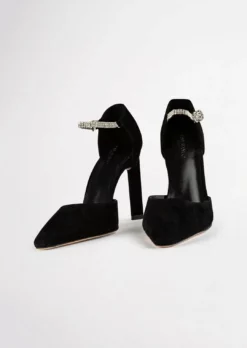 Tony Bianco Eliza Black Suede 10.5cm Heels Shoes 14 Tony Bianco Eliza Black Suede 10.5cm Heels Shoes
