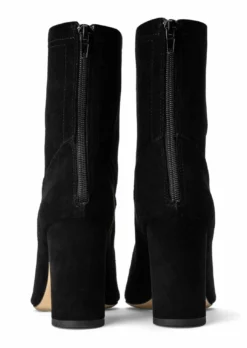 Tony Bianco Ellie Black Suede 8.5cm Ankle Boots