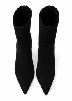 Tony Bianco Ellie Black Suede 8.5cm Ankle Boots
