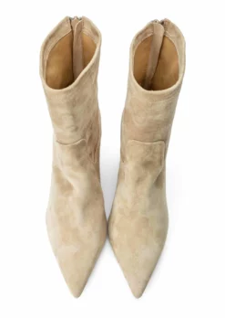 Tony Bianco Ellie Malt Suede 8.5cm Ankle Boots Shoes