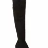 Tony Bianco Estella Black Stretch Suede 8.5cm Long Boots