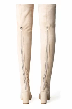 Tony Bianco Shoes Estella Malt Stretch Suede 8.5cm Long Boots