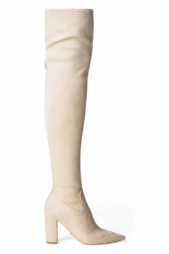 Tony Bianco Shoes Estella Malt Stretch Suede 8.5cm Long Boots