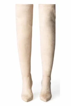 Tony Bianco Shoes Estella Malt Stretch Suede 8.5cm Long Boots