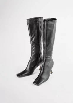 Tony Bianco Hot List Fantasy Black Venice 8cm Calf Boots 12 Tony Bianco Hot List Fantasy Black Venice 8cm Calf Boots