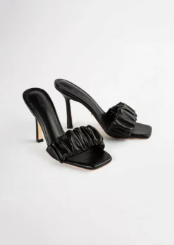 Tony Bianco Fara Black Nappa 10.5cm Heels Shoes