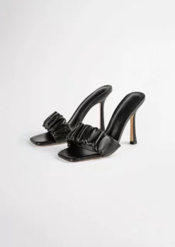 Tony Bianco Fara Black Nappa 10.5cm Heels Shoes