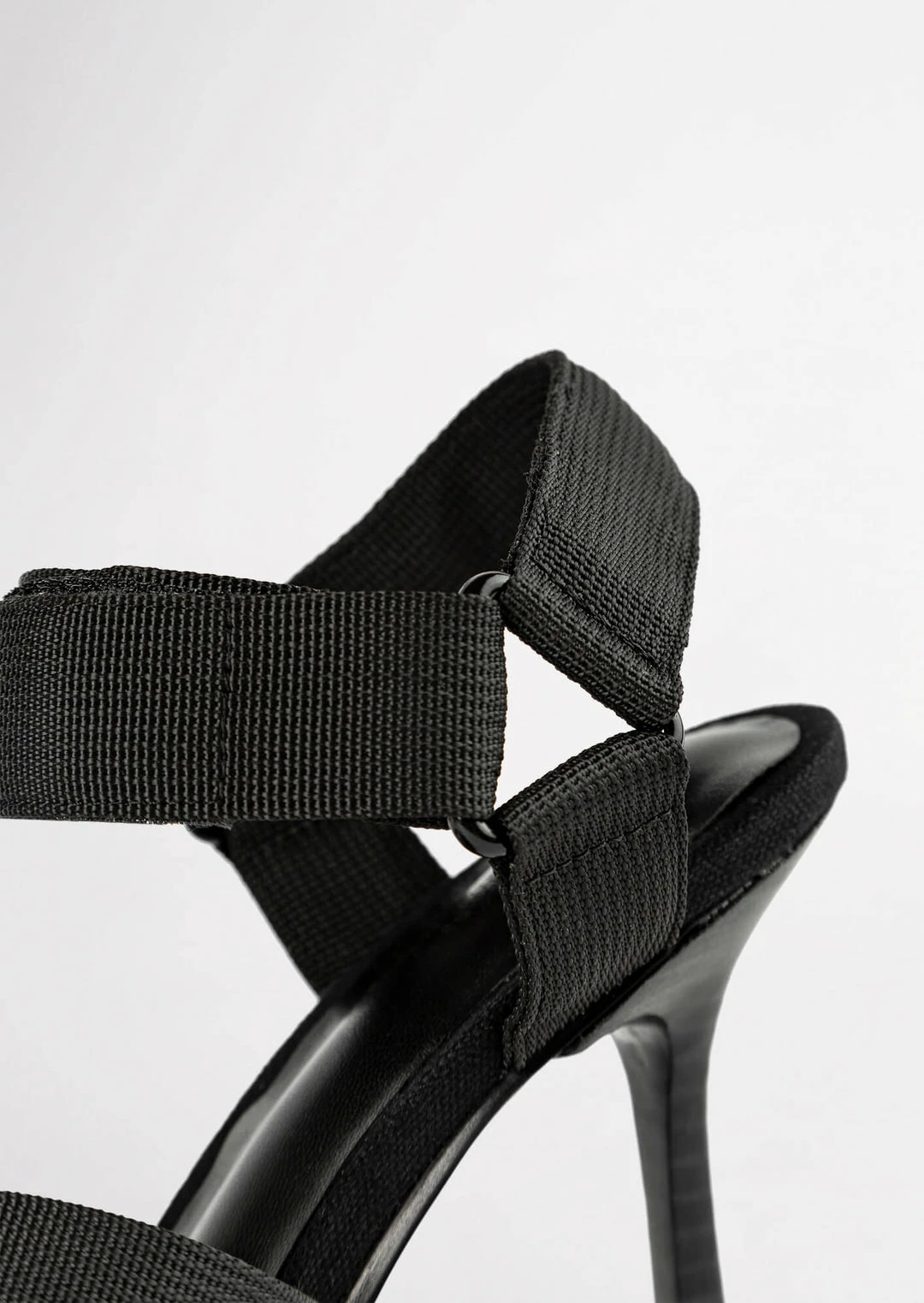 Tony Bianco Shoes Fia Black Webbing 11cm Heels 8 Tony Bianco Shoes Fia Black Webbing 11cm Heels