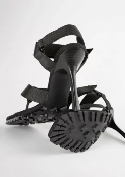 Tony Bianco Shoes Fia Black Webbing 11cm Heels 14 Tony Bianco Shoes Fia Black Webbing 11cm Heels