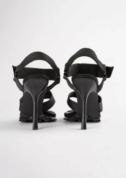 Tony Bianco Shoes Fia Black Webbing 11cm Heels 19 Tony Bianco Shoes Fia Black Webbing 11cm Heels