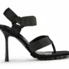 Tony Bianco Shoes Fia Black Webbing 11cm Heels
