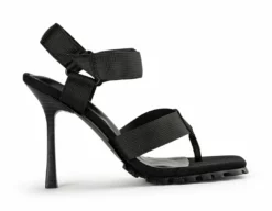 Tony Bianco Shoes Fia Black Webbing 11cm Heels