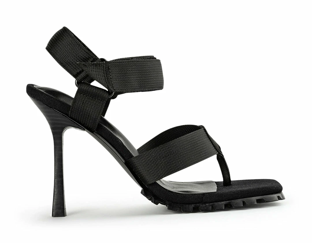Tony Bianco Shoes Fia Black Webbing 11cm Heels 3 Tony Bianco Shoes Fia Black Webbing 11cm Heels