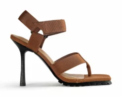 Tony Bianco Shoes Fia Tan Webbing 11cm Heels
