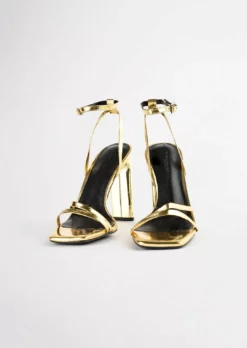 Tony Bianco Hot List Fiance Gold Foil 11cm Heels
