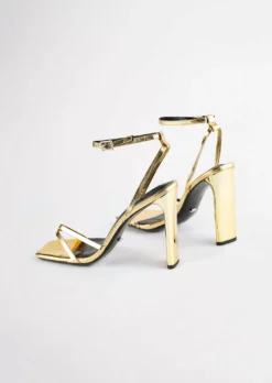 Tony Bianco Hot List Fiance Gold Foil 11cm Heels