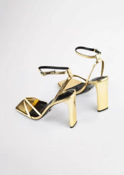 Tony Bianco Hot List Fiance Gold Foil 11cm Heels