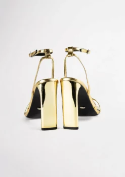 Tony Bianco Hot List Fiance Gold Foil 11cm Heels