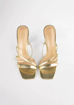 Tony Bianco Fior Gold Nappa Metallic 11cm Heels
