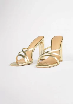 Tony Bianco Fior Gold Nappa Metallic 11cm Heels