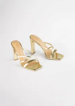 Tony Bianco Fior Gold Nappa Metallic 11cm Heels