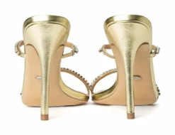Tony Bianco Shoes Fletcher Gold Nappa Metallic 10.5cm Heels