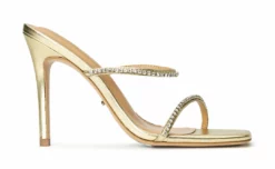 Tony Bianco Shoes Fletcher Gold Nappa Metallic 10.5cm Heels