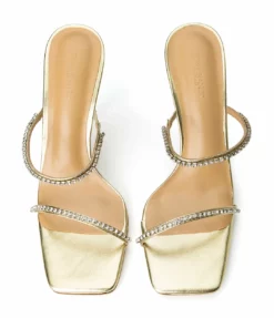 Tony Bianco Shoes Fletcher Gold Nappa Metallic 10.5cm Heels