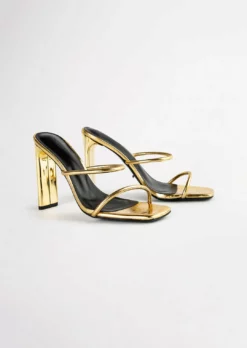 Tony Bianco Shoes Florence Gold Foil 11cm Heels