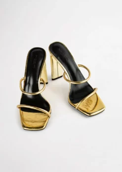 Tony Bianco Shoes Florence Gold Foil 11cm Heels