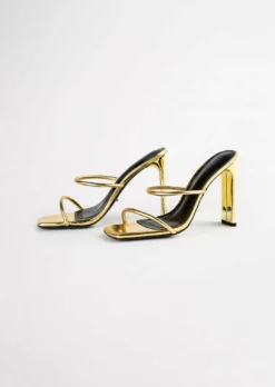 Tony Bianco Shoes Florence Gold Foil 11cm Heels