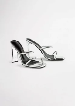 Tony Bianco Best Sellers Florence Silver Foil 11cm Heels