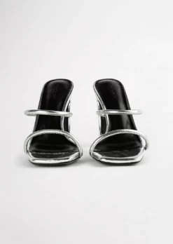 Tony Bianco Best Sellers Florence Silver Foil 11cm Heels