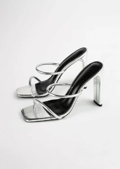 Tony Bianco Best Sellers Florence Silver Foil 11cm Heels