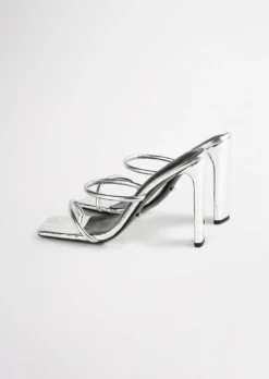 Tony Bianco Best Sellers Florence Silver Foil 11cm Heels